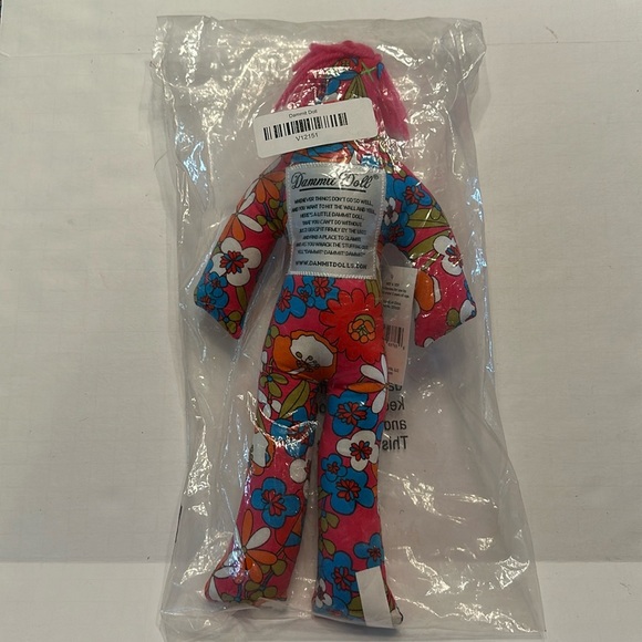 Dammit Doll Plush Stress Relief Gag Toy Voodoo Doll Pink Floral with Tag 12 inch - Picture 1 of 4